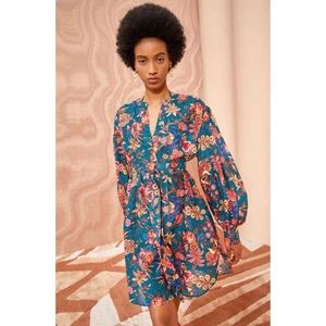 Ulla Johnson Otto Coverup Mini Dress New S Delphinium